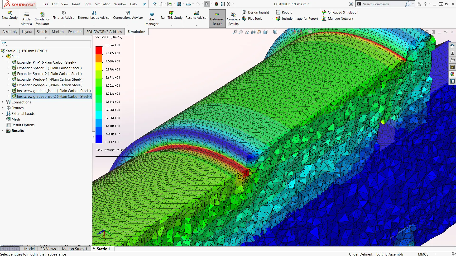 Finite element analysis simulation from your desktop is possible with 3D EXPERIENCE SOLIDWORKS