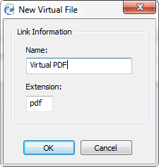New Virtual File Dialog Box